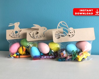 Easter Rabbit treat bag toppers / placecards -  SVG / Cut File for Silhouette and Cricut