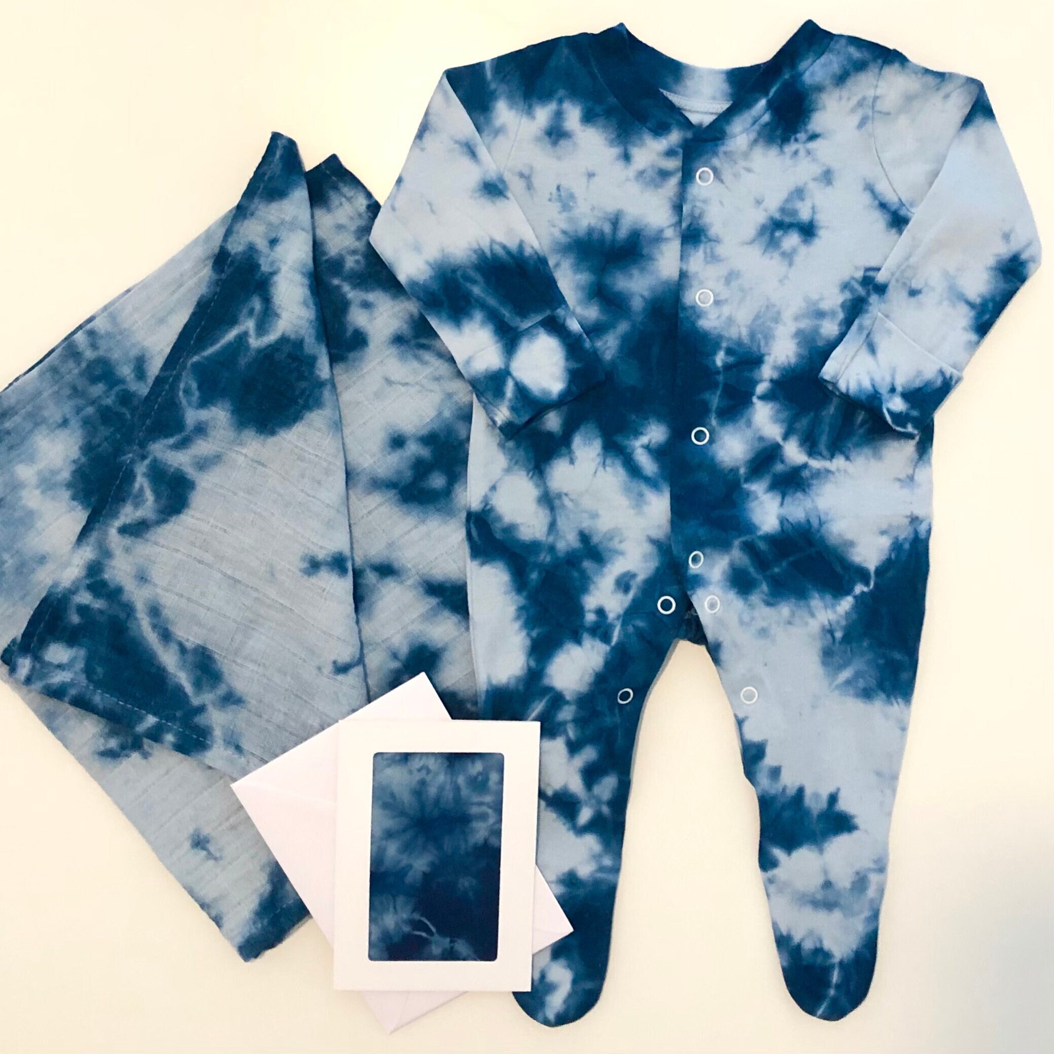 Hand dyed Indigo Baby Gift Set Etsy