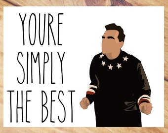 pic David Rose Simply The Best Card simply the best card etsy