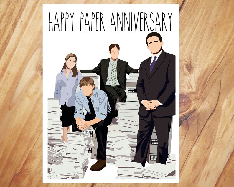 The Office Paper Anniversary First Anniversary Card Etsy