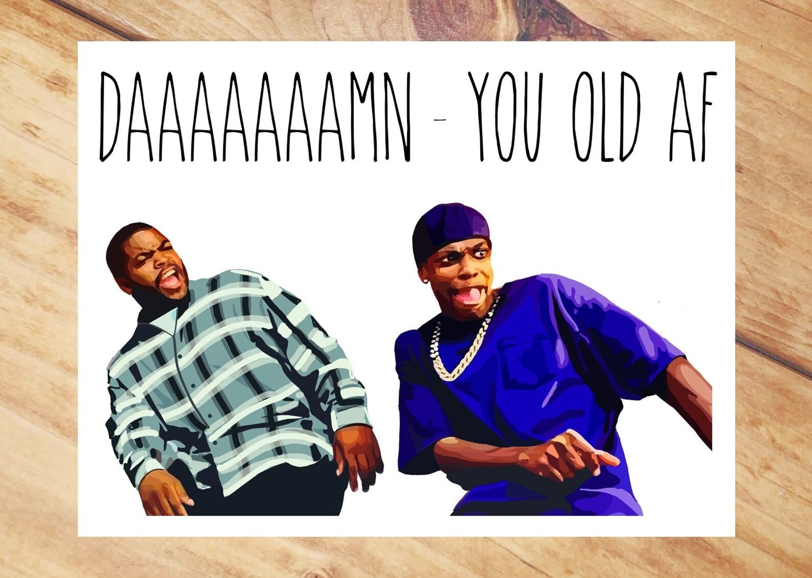 Friday Birthday Card Daaaaamn Ice Cube & Chris Tucker Etsy