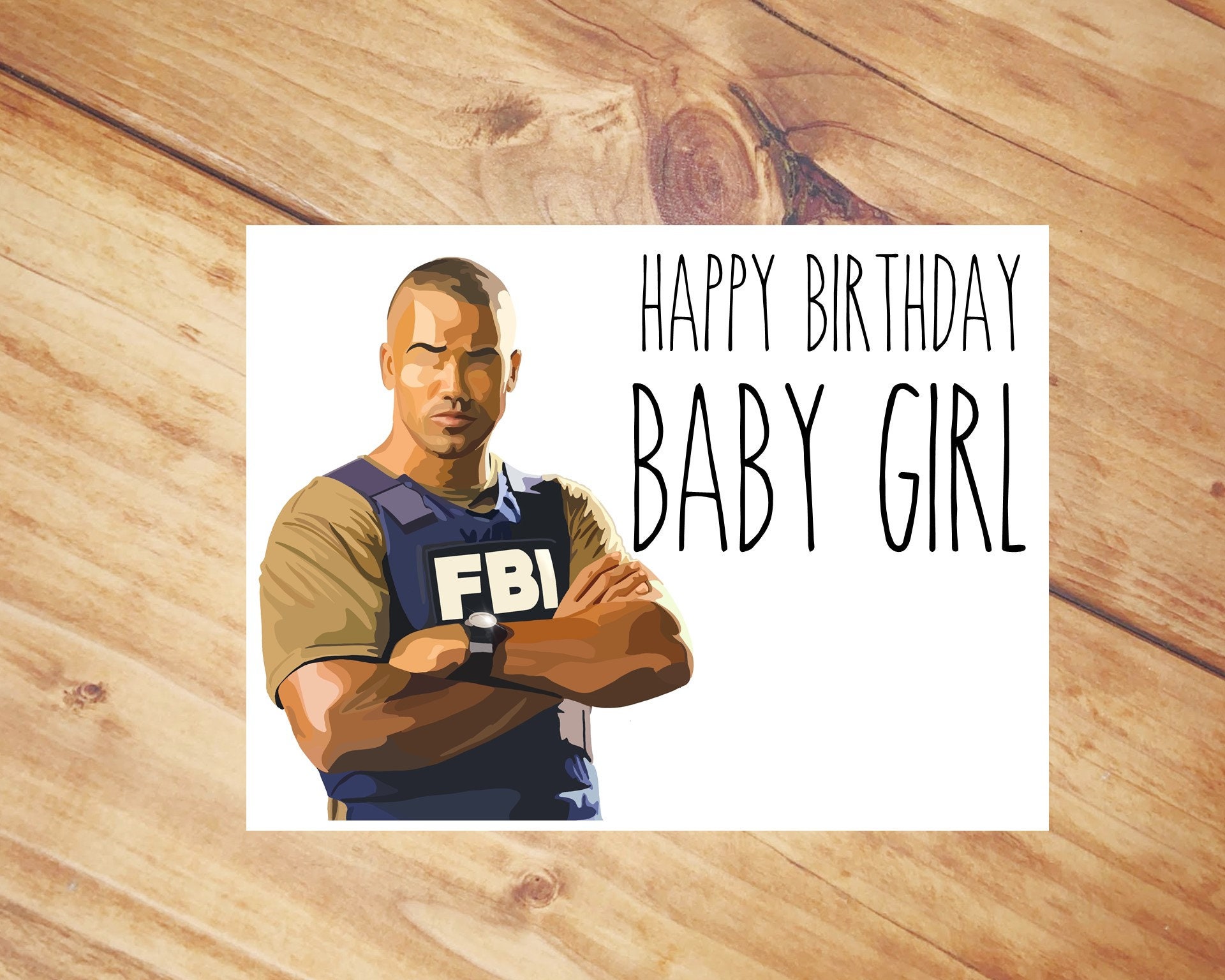 Derek Happy Birthday Baby Girl Criminal Minds Etsy