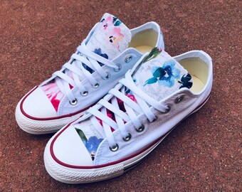 floral converse low tops