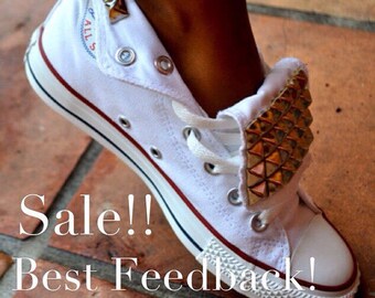 black stud converse