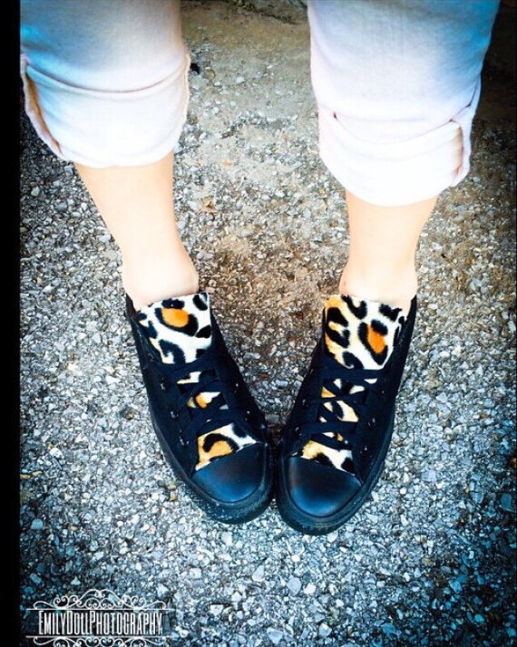 converse shoes leopard print