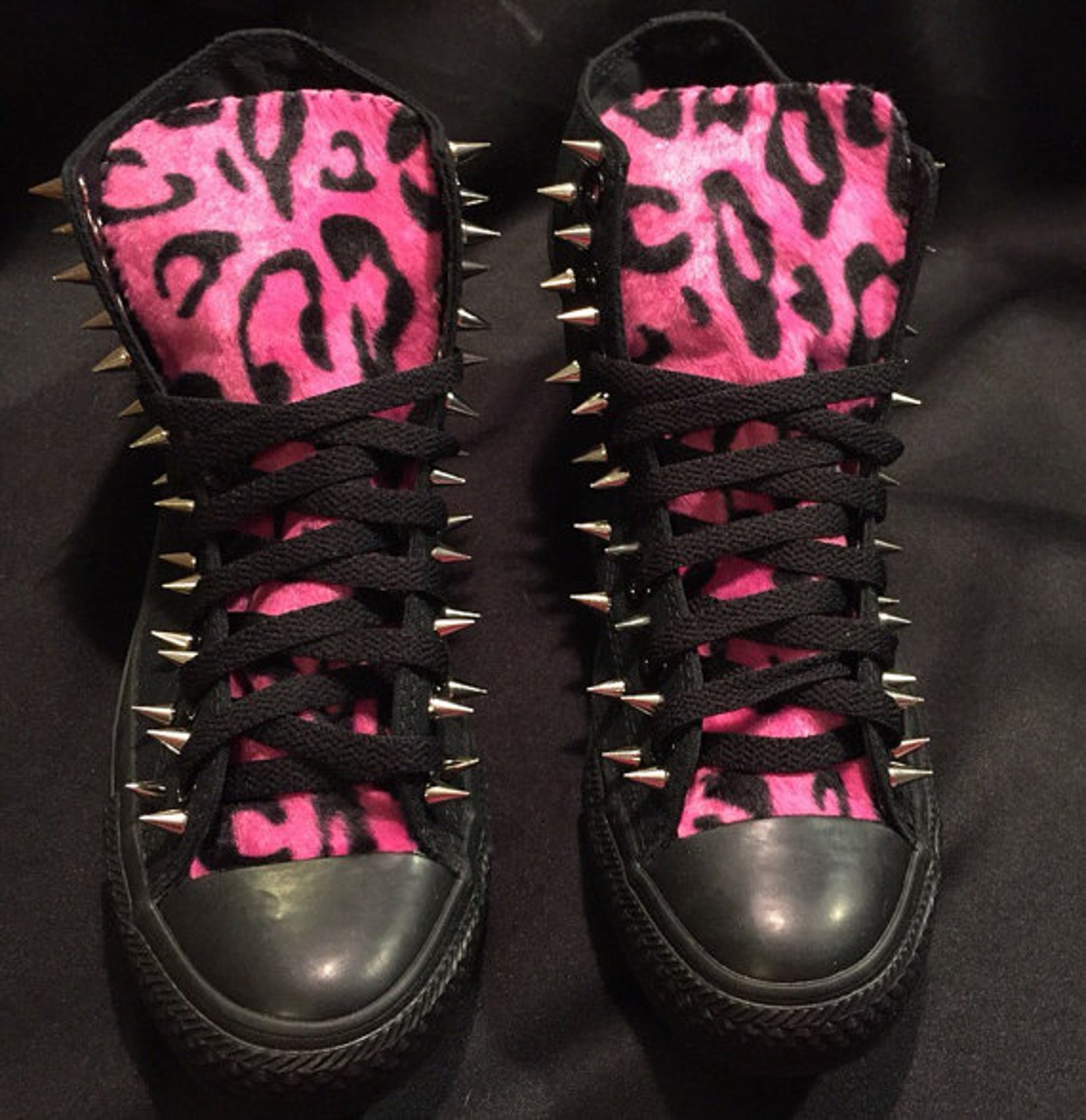converse platform pink leopard