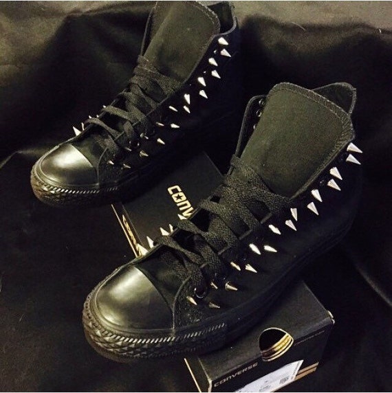 spiked converse high tops