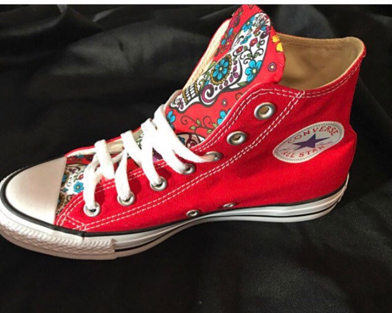 sugar skull chuck taylors