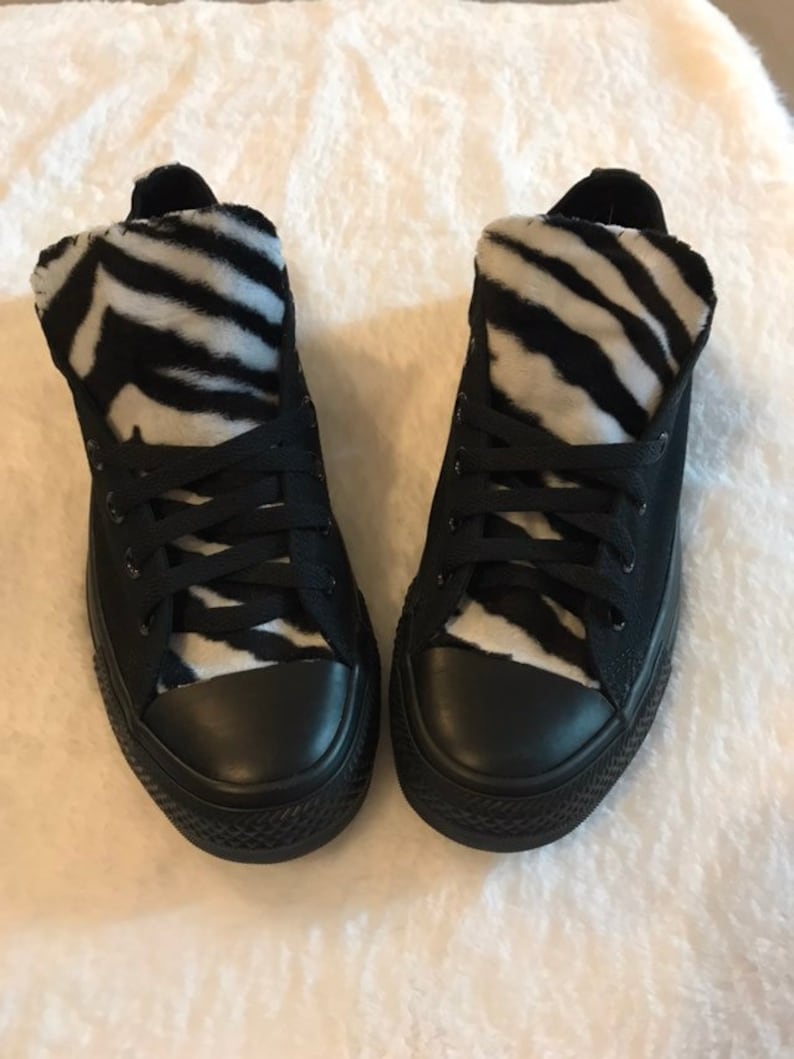 Zebra Print Converse Red shoes Etsy
