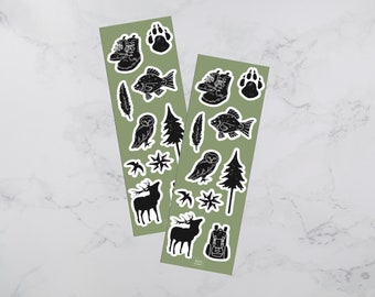 The great outdoors sticker sheets,  the woods,  camping,  adventure,  camping stickers.