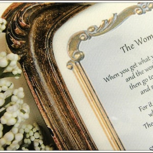 The Man/Woman In The Glass frame- Looking honestly at self- Son/daughter Integrity honesty gift- Meaningful daughter son gift-Self examining