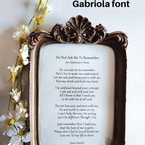Alzheimer&#39;s Poem in Distressed Wood Frame: Dementia Care Gift