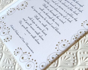 When You Walk Through a Storm gift – Hope, Resilience, Comfort Message, Cream/Gray/Gold frame