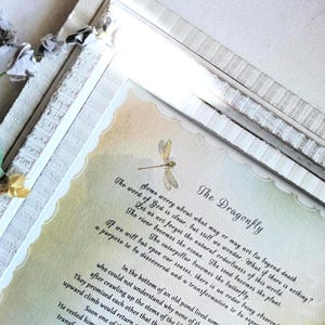 The Dragonfly story frame- Framed verse on death dying- Thoughtful sympathy gift- Grieving friend gift-Terminal Illness comfort-Funeral plan
