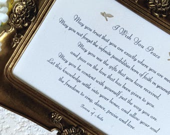 Peace Quote Framed Art – Saint Teresa of Avila Gift