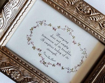 WORRYING - Corri Ten Boom quote - Illness Surgery, New job gift for change