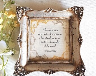 William Blake Quote Frame – "Standing Water Reptiles of Mind" Print