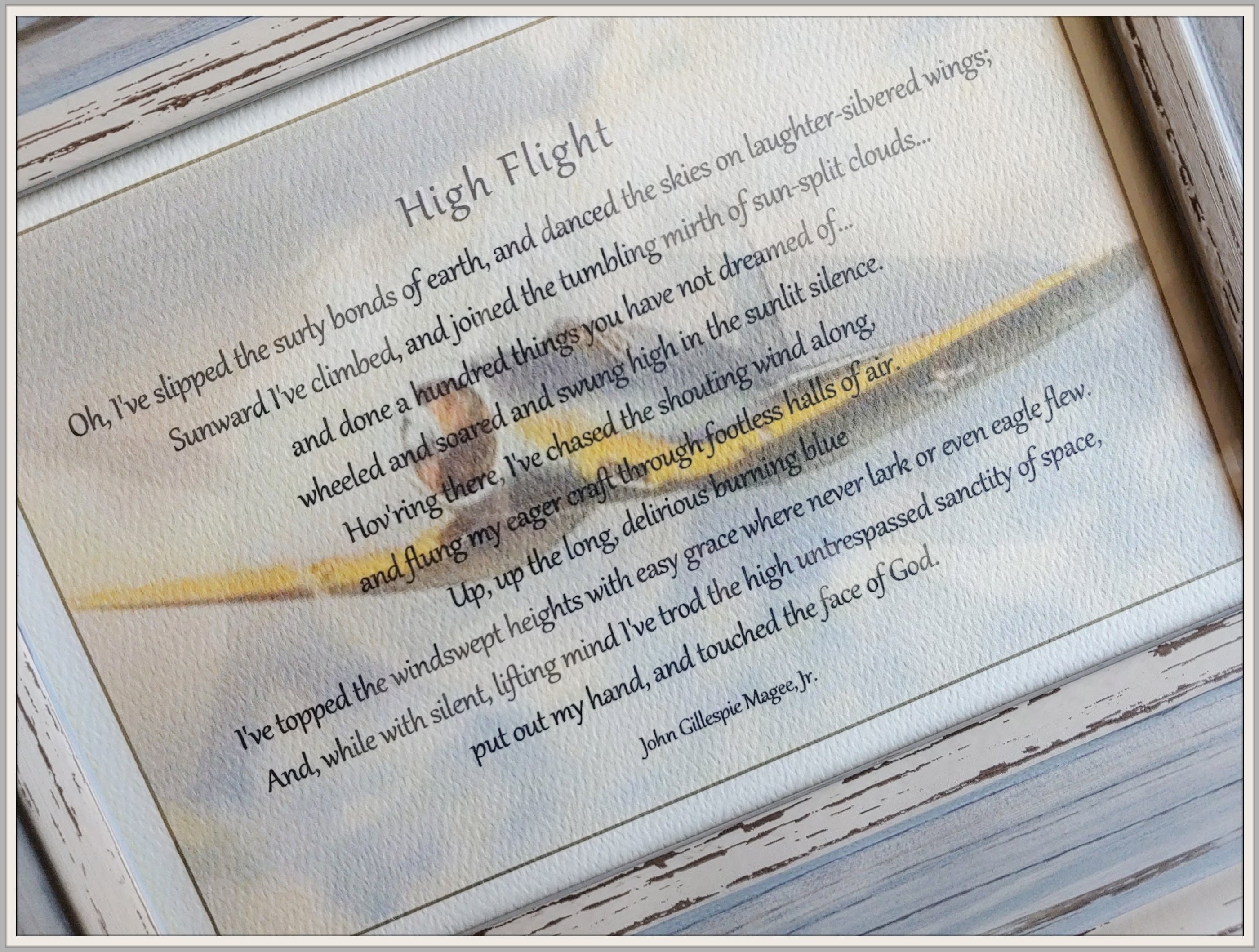 HIGH FLIGHT Poem John Gillespie Magee Jr. P-47 Print Pilot - Etsy