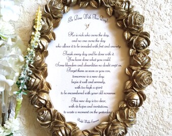 Be Done With This Day!  -  Emerson Quote Frame - Encouragement Gift - Hummingbird Art