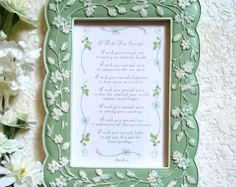 I Wish You Enough Poem - Framed Graduation Gift, Meaningful Keepsake