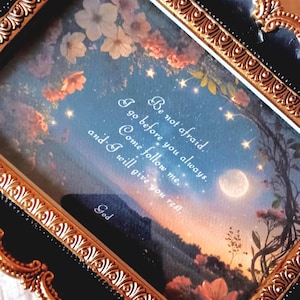 Be Not Afraid Framed Gift: Comforting Verse, Gold Finish Frame