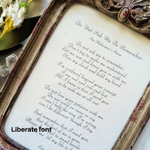 Do Not Ask Me to Remember Dementia Alzheimer's Framed Poem- Mental ...