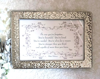 IN CASE YOU've forgotten framed message - Confidence gift - Inspirational Framed Print - Positive Affirmations