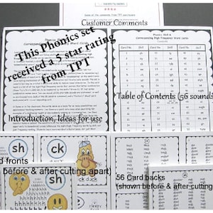 Dwnld PHONICS SKILL  High Frequency Word cards - Sight words - Fry Words - Special Ed Reading -Special Needs Mnemonic Reading -ESL kit