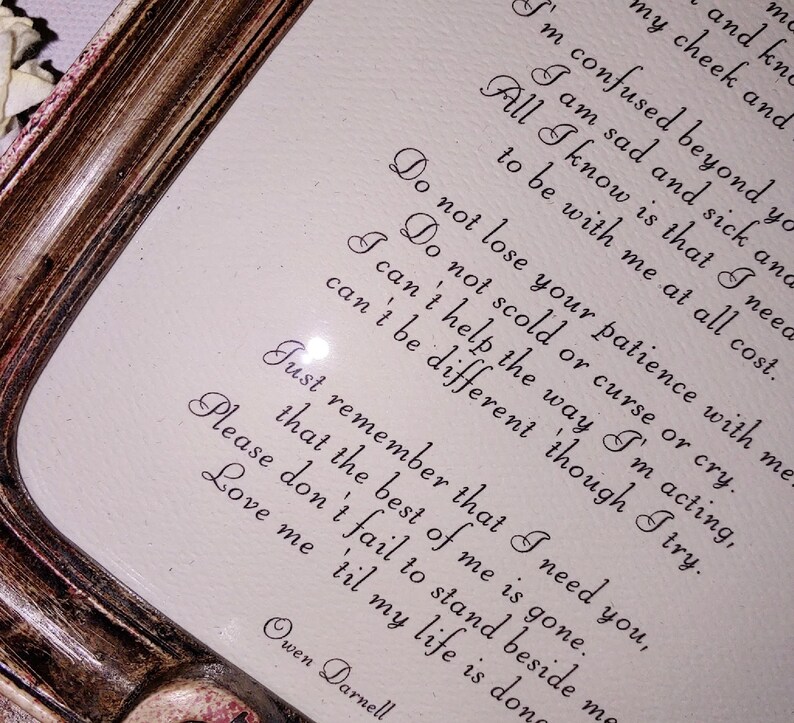 DO NOT ASK Me to Remember an Alzheimer's Poem Dementia - Etsy