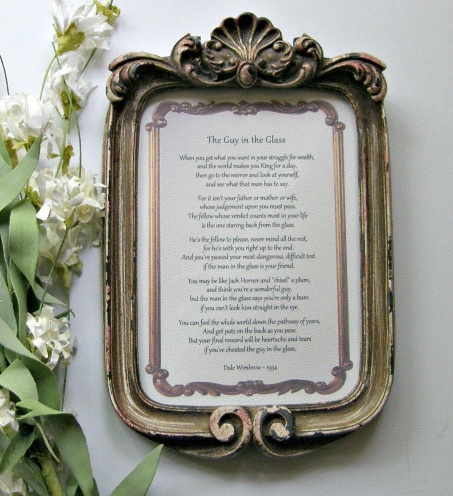 The guy in the glass poem dale wimbrow poem the man in the etsy