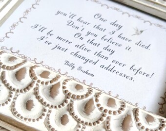 Billy Graham Quote Frame: Comfort Gift for Grief