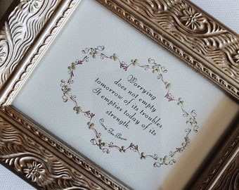 WORRYING - Corri Ten Boom quote - Illness Surgery, New job gift for change