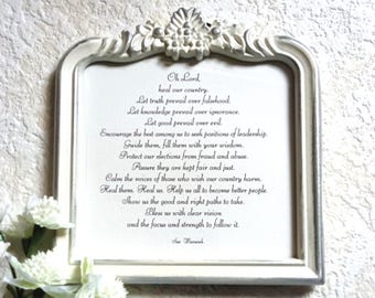 Framed Prayer Print – Oh Lord Heal Our Country, Clear Vision Home Decor