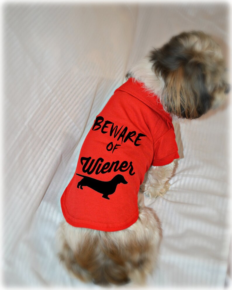 Dachshund Dog Polo T-Shirt. Beware of Wiener Dog Shirt. Cute | Etsy