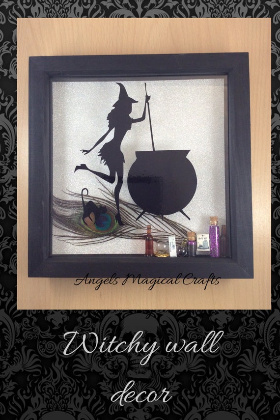 Witch Home Wall Decoration Shadow Box Frame Wiccan Cauldron Etsy