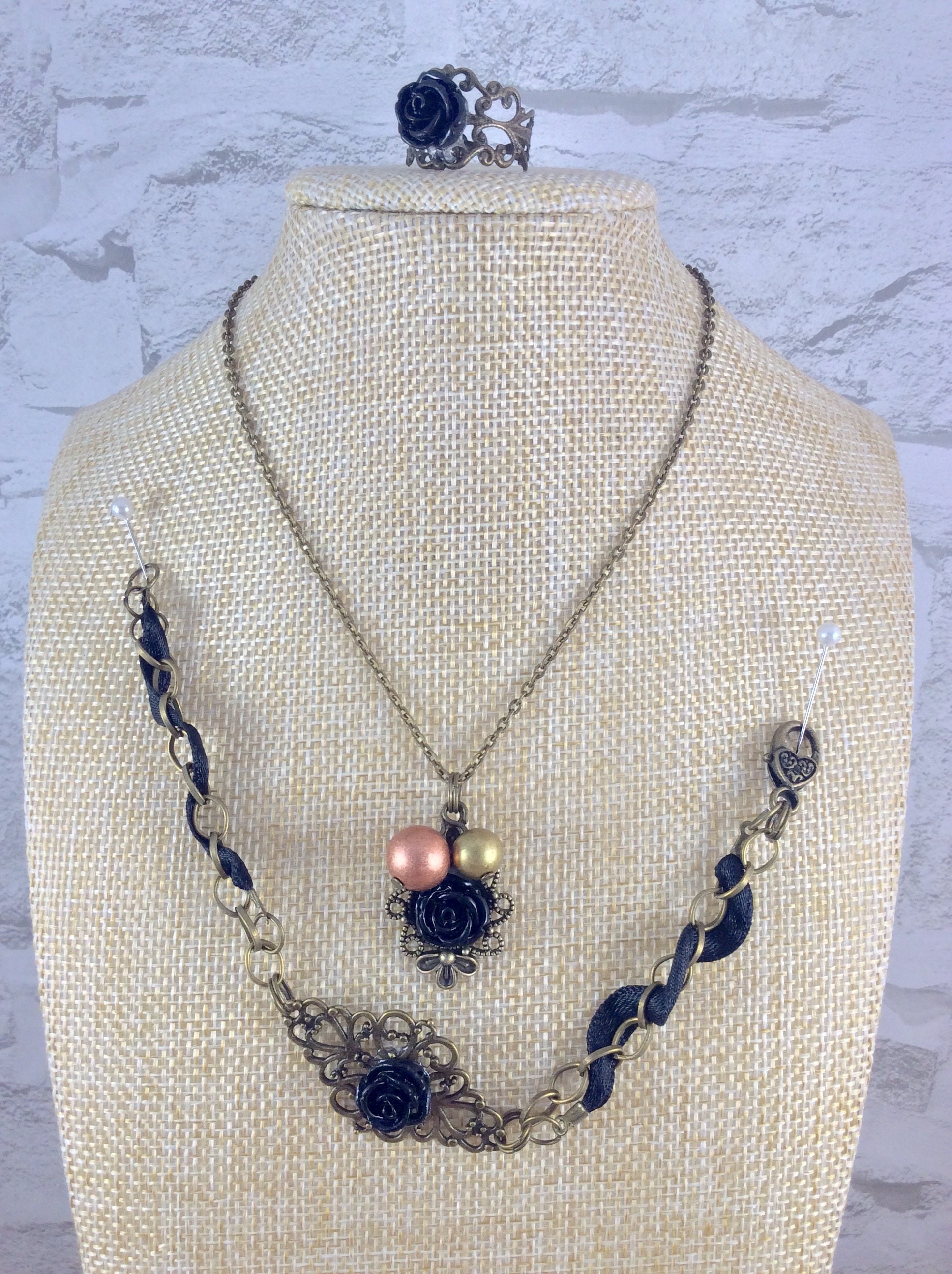 Ladies jewellery Jewellery set jewellery unique ribbon Etsy