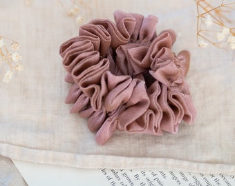 Dark Pink Hair Scrunchies for Fall