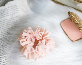 Blush Pink Hair Scrunchies | Luxury Scrunchies | Spring Hair Accessory | Spring Gifts