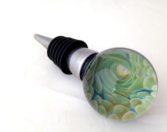 Mossy Pebbles Marble Stopper
