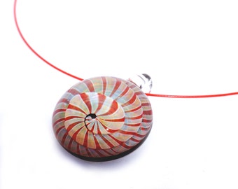 Red Spiral Pendant