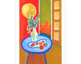 Oranges in the Afternoon... Satin Art Print | Matisse-Inspired Modern Wall Art