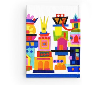 Magic castle collage by Virginia Fitzgerald - Blank page journal