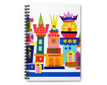Magic castle Lined Notebook - Castle collage by Independent Female Artist #shopsmallbuisnesses