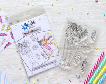 Batido dulce, sellos transparentes