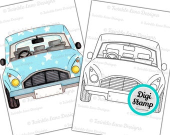 New Car, Digi Stamp - Instant Download