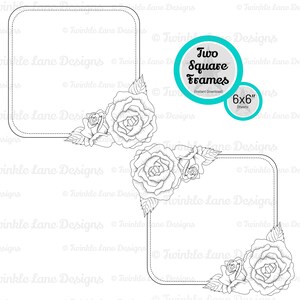 Rose Flower Frames, SVG Frames Instant Download image 3