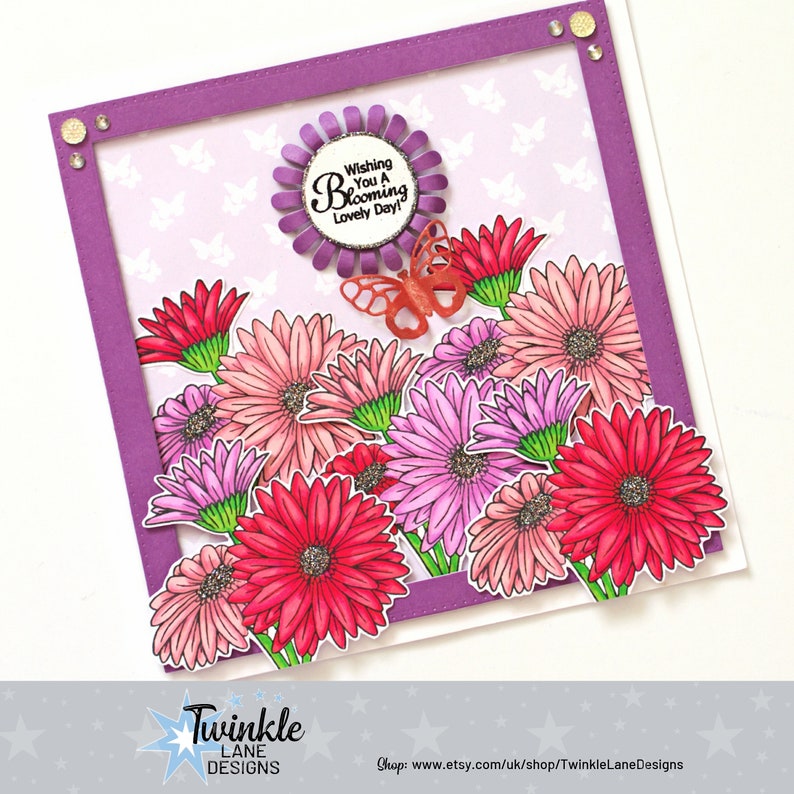 Gerbera Daisy, Flower Stamp, Clear Stamps image 4