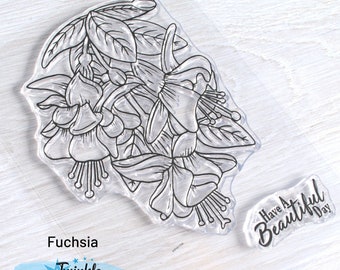 Set Of Two Floral Stamps, Clear Stamp Sets