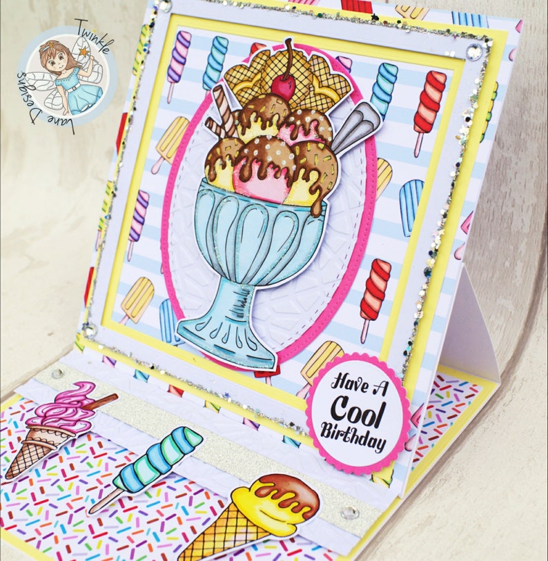 Ice Cream Treats Digital Paper Pack Instant Download
