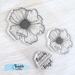 Cosmos, Flower Stamp, Clear Stamps image 2